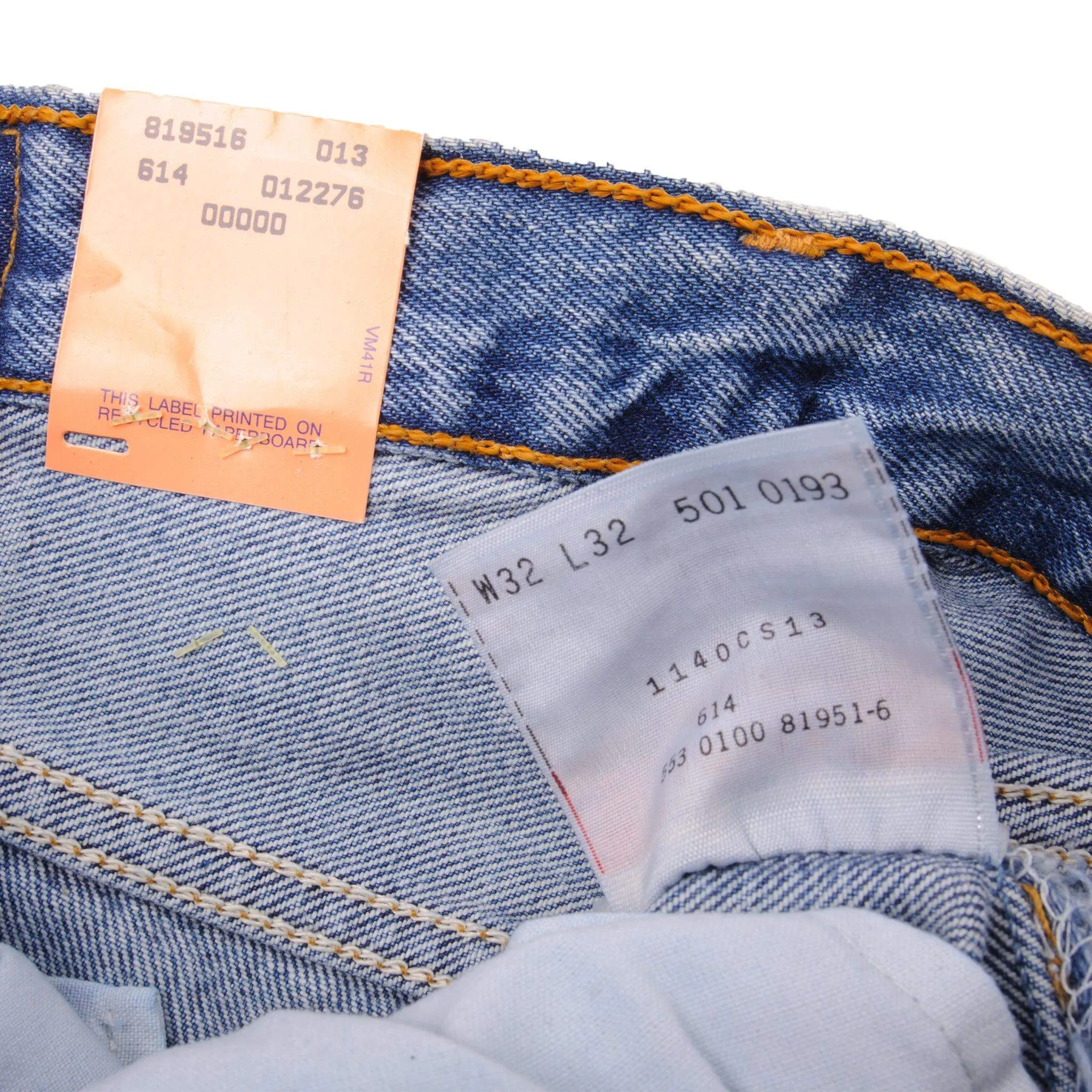 VINTAGE LEVIS 501 PRESHRUNK JEANS 1993 SIZE 32X32 W32 L32 MADE IN USA DEADSTOCK