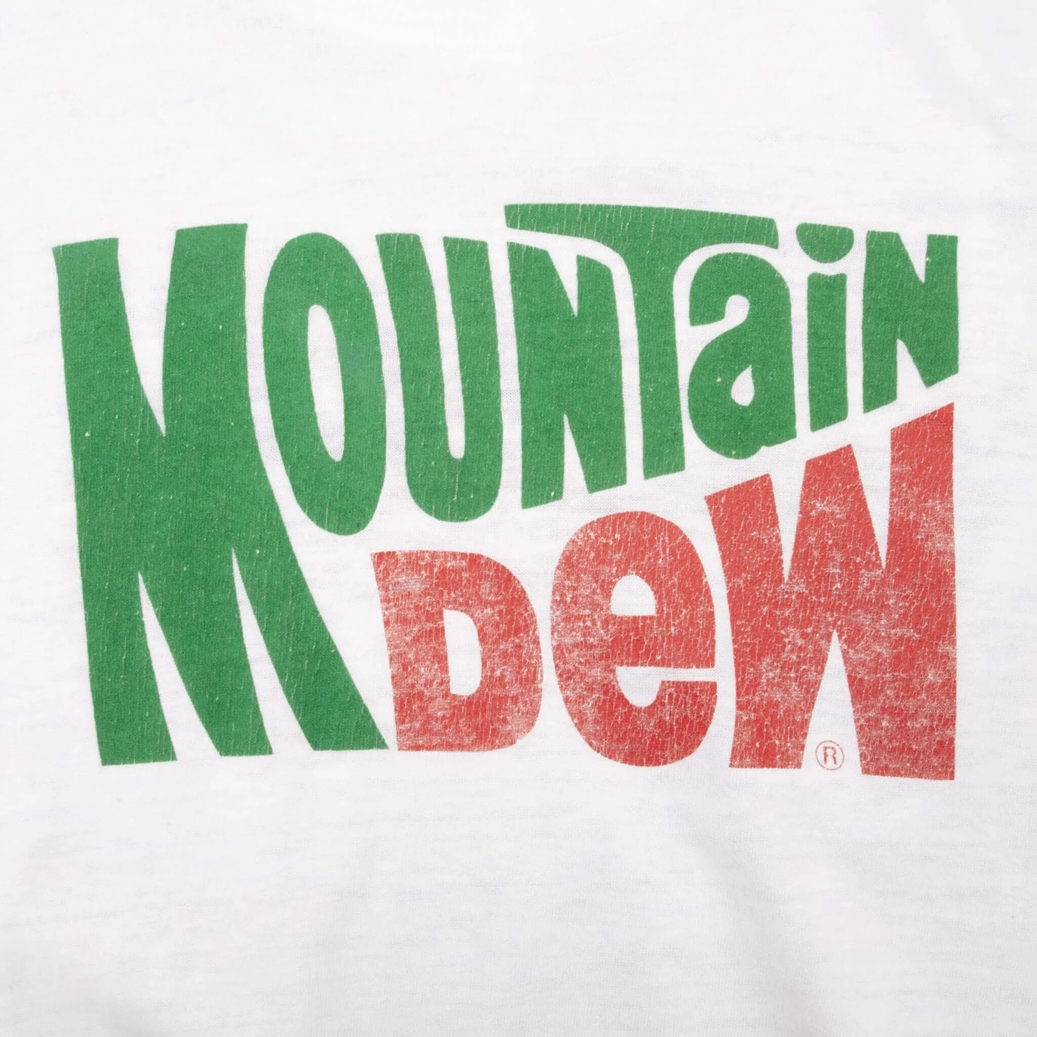 VINTAGE MOUNTAIN DEW LONG SLEEVE TEE SHIRT 1980S SIZE MEDIUM MADE IN USA