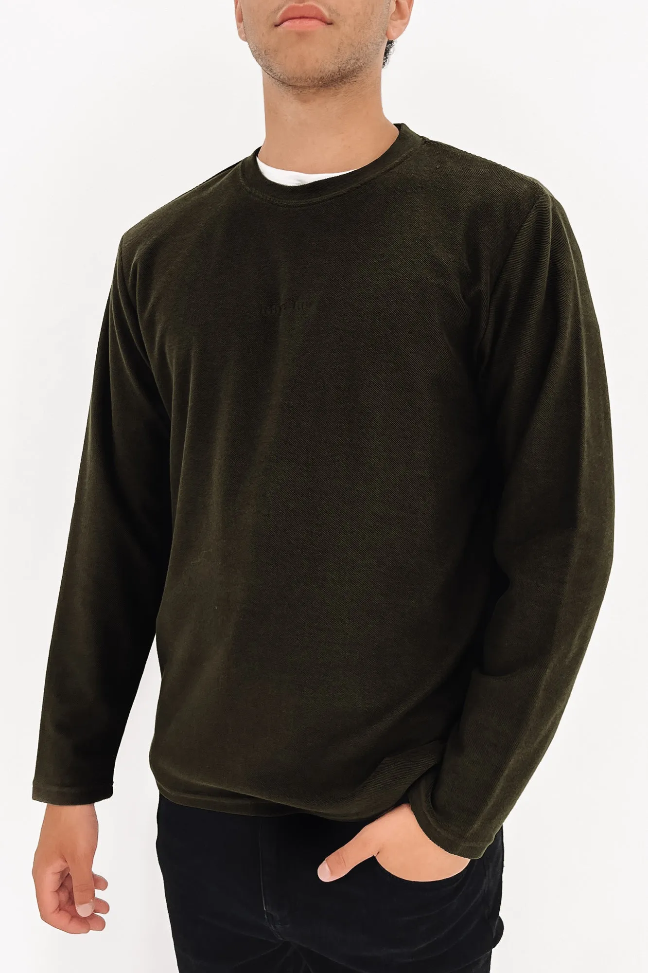 Vintage Terry Long Sleeve T-Shirt Olive