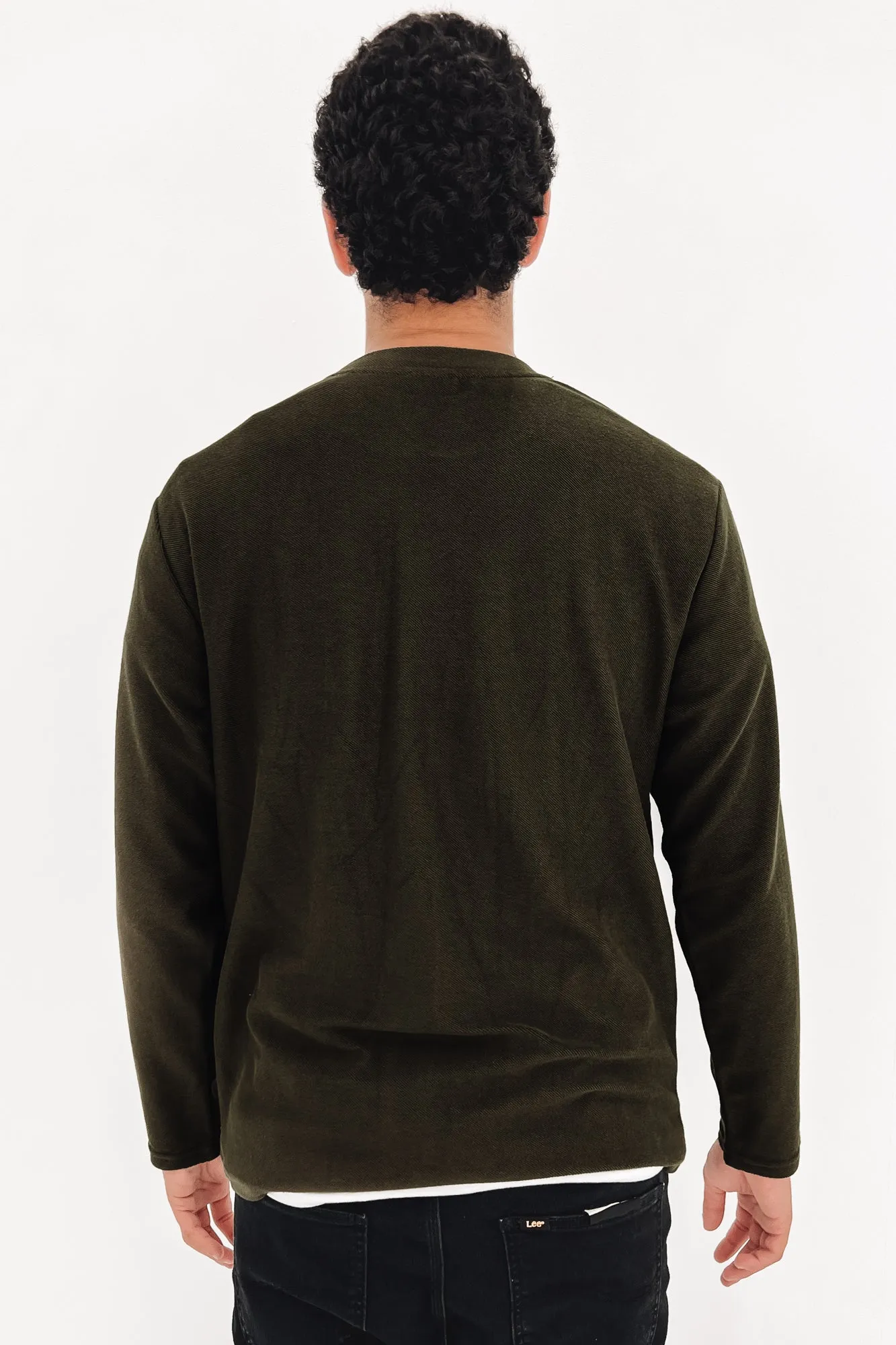 Vintage Terry Long Sleeve T-Shirt Olive