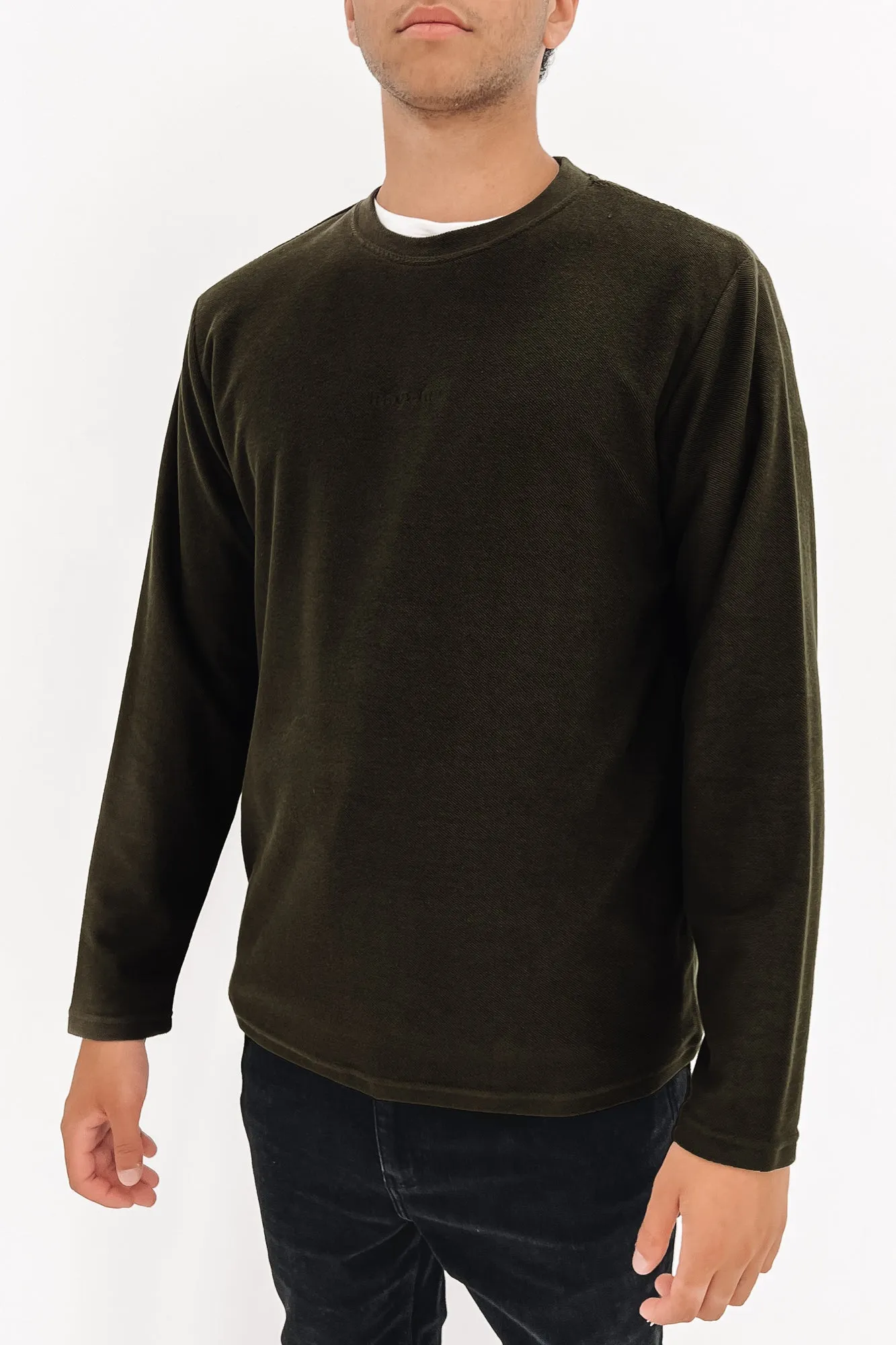 Vintage Terry Long Sleeve T-Shirt Olive