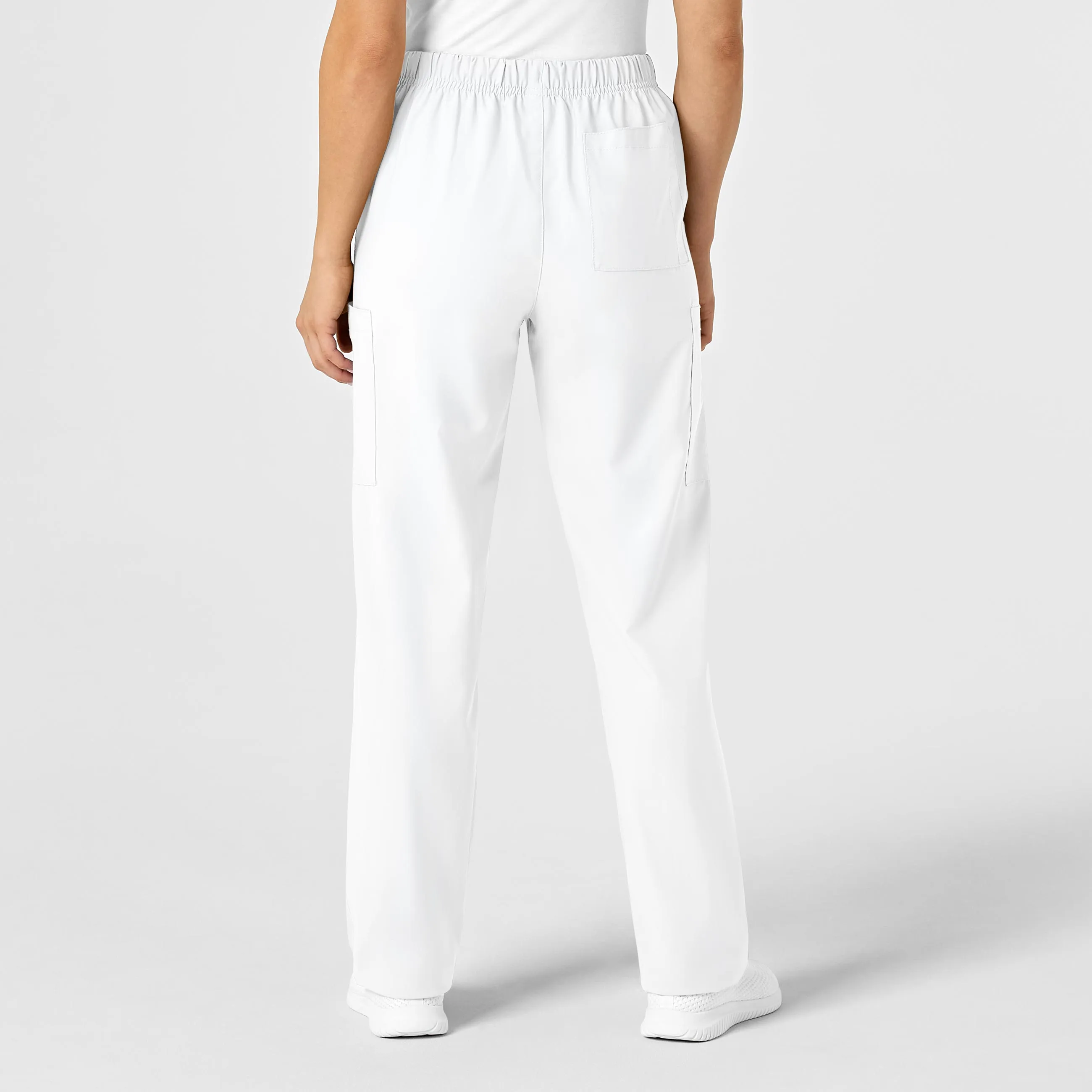 W123 Unisex Multi-Cargo Scrub Pant - White