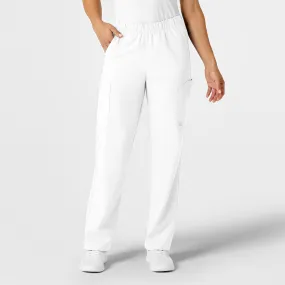 W123 Unisex Multi-Cargo Scrub Pant - White