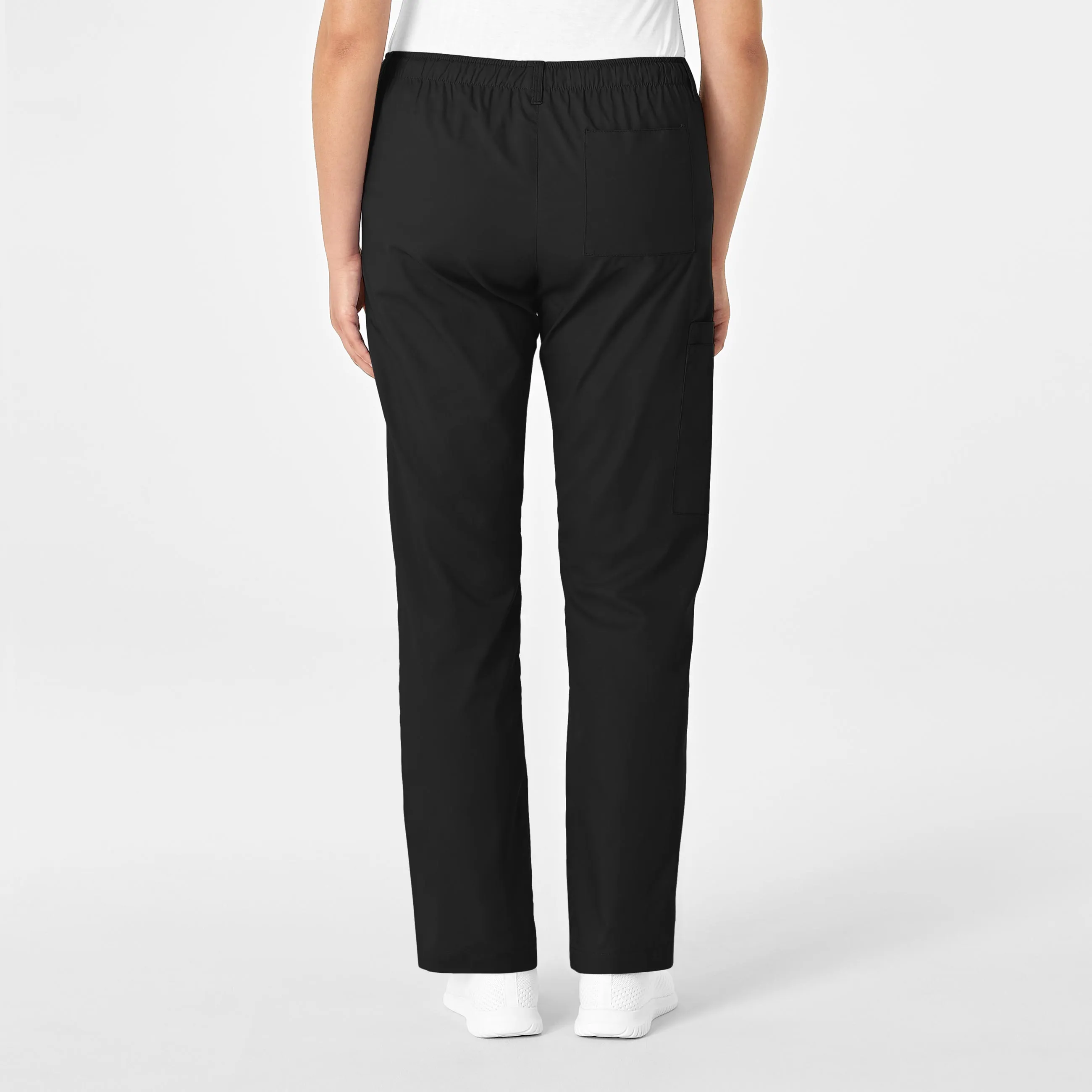 WonderWORK Women's Straight Leg Cargo Scrub Pant - Black