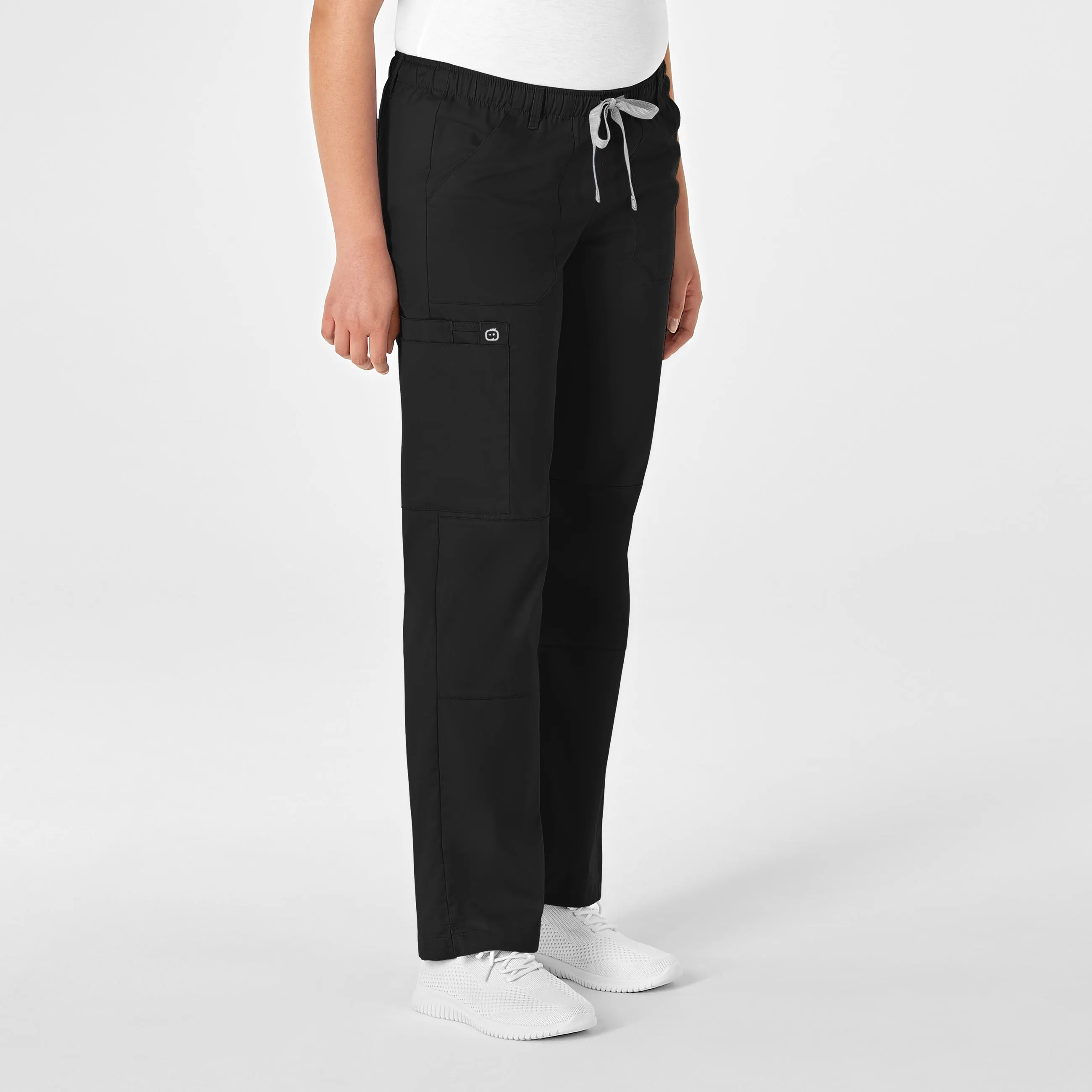 WonderWORK Women's Straight Leg Cargo Scrub Pant - Black