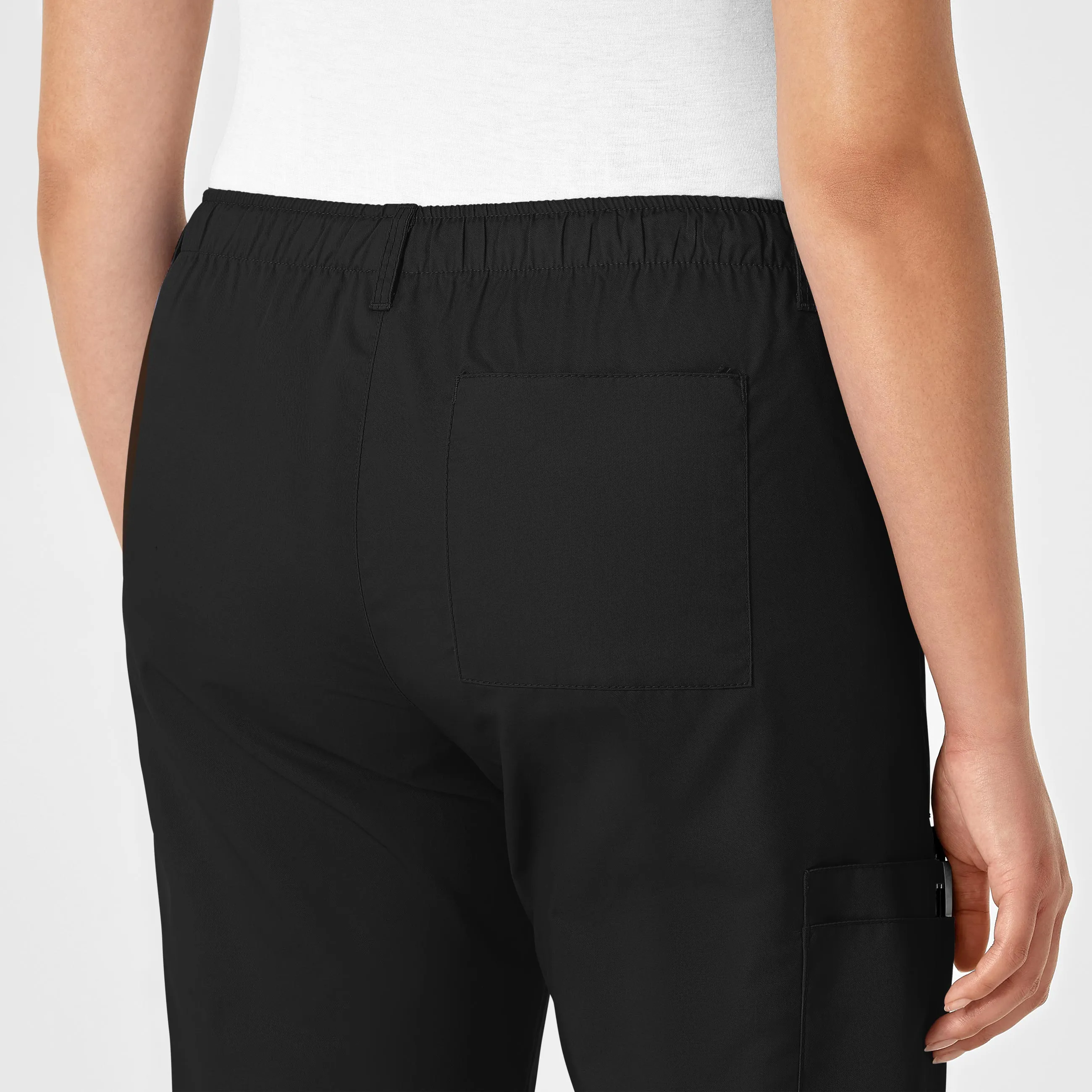 WonderWORK Women's Straight Leg Cargo Scrub Pant - Black