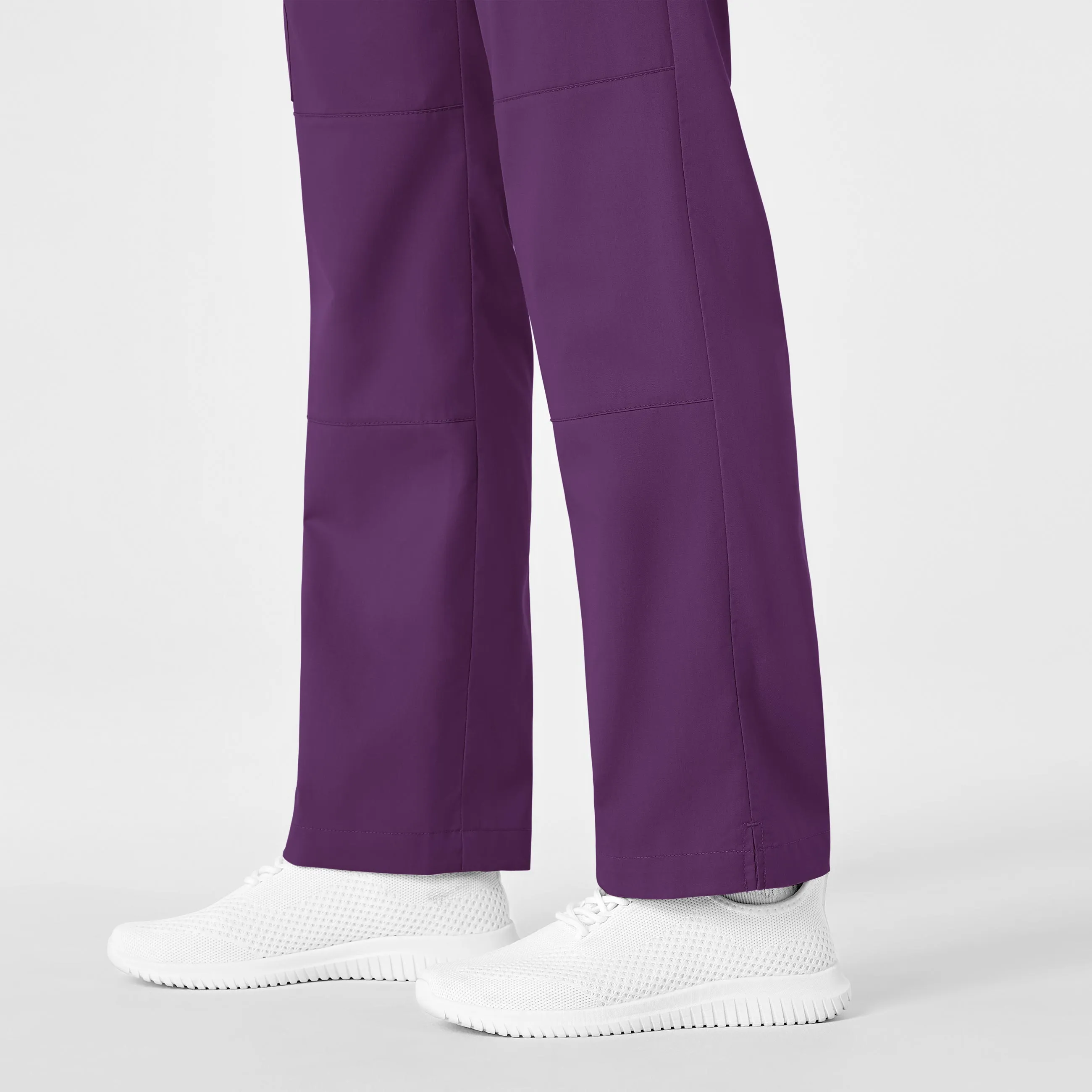 WonderWORK Women's Straight Leg Cargo Scrub Pant - Eggplant