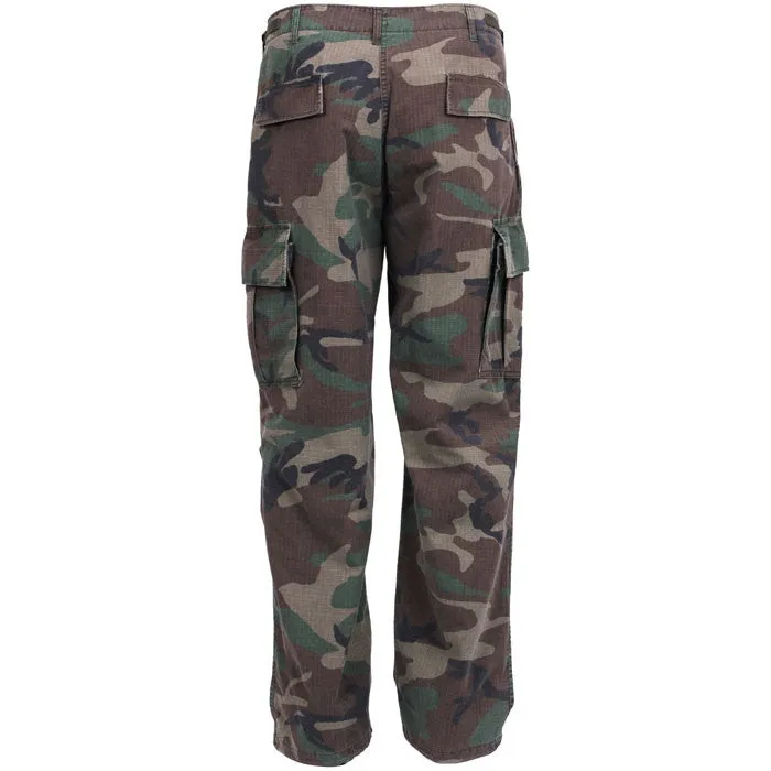 Woodland Camouflage - Military Vintage Vietnam Fatigue Pants