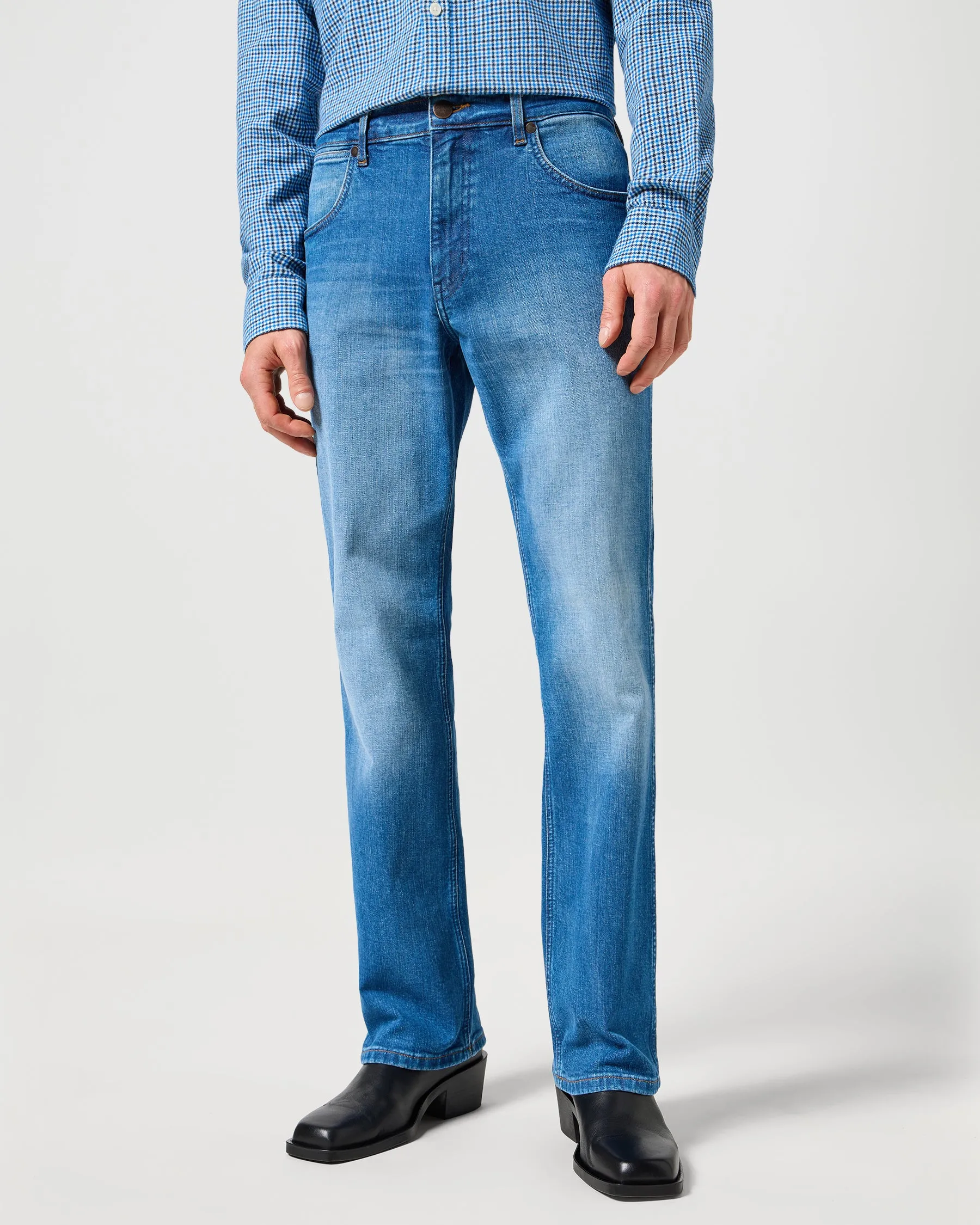 Wrangler Horizon Bootcut Mens Jeans - Prairie Blue