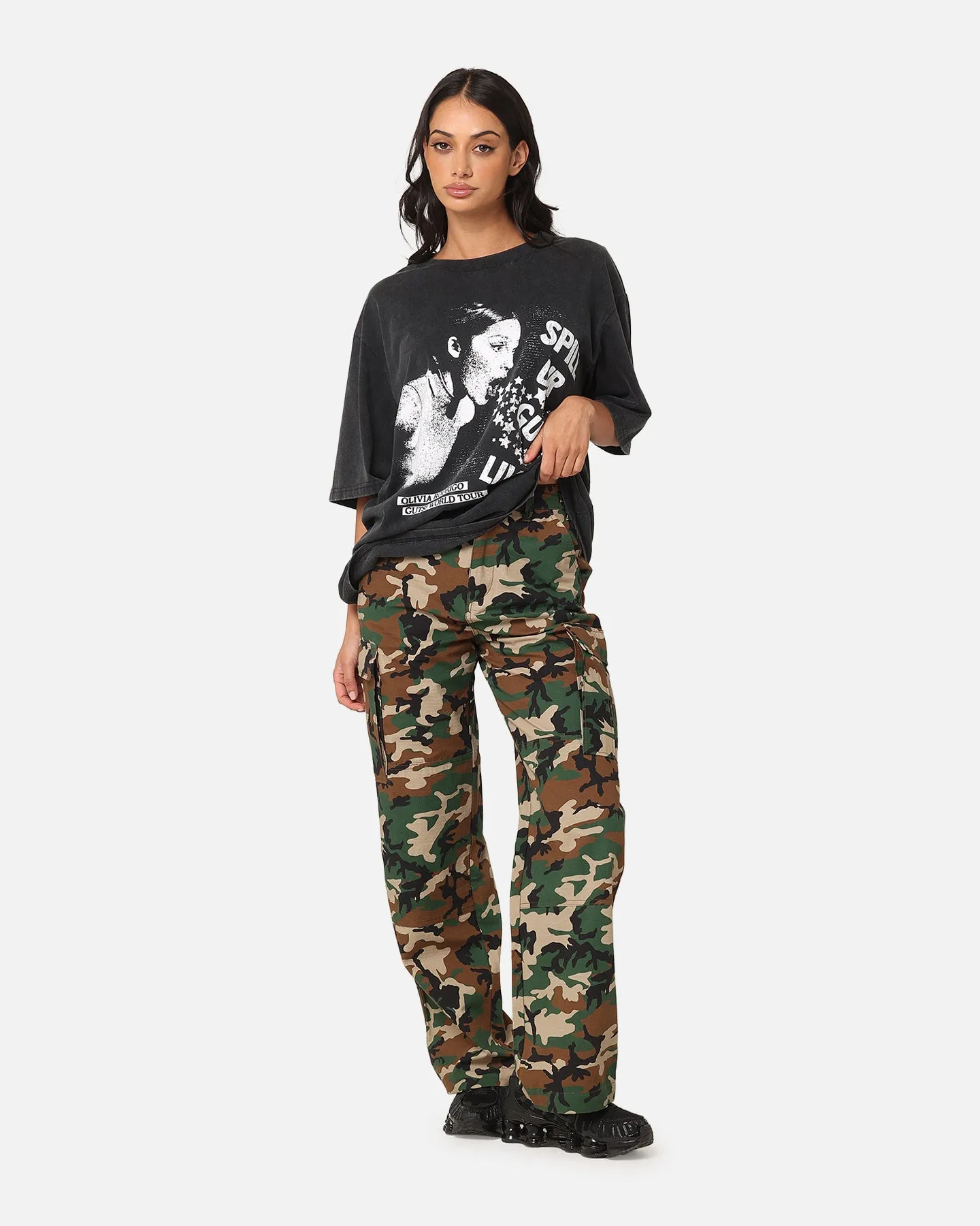 X-Girl Women's Easy Cargo Pants Camo