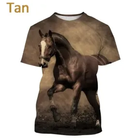 Xl-4xl Animal Print Graphic T Shirts For Men Women Casual Personality Streetwear.